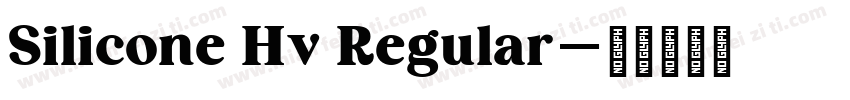Silicone Hv Regular字体转换